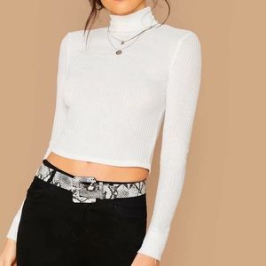 White Turtleneck Sweater